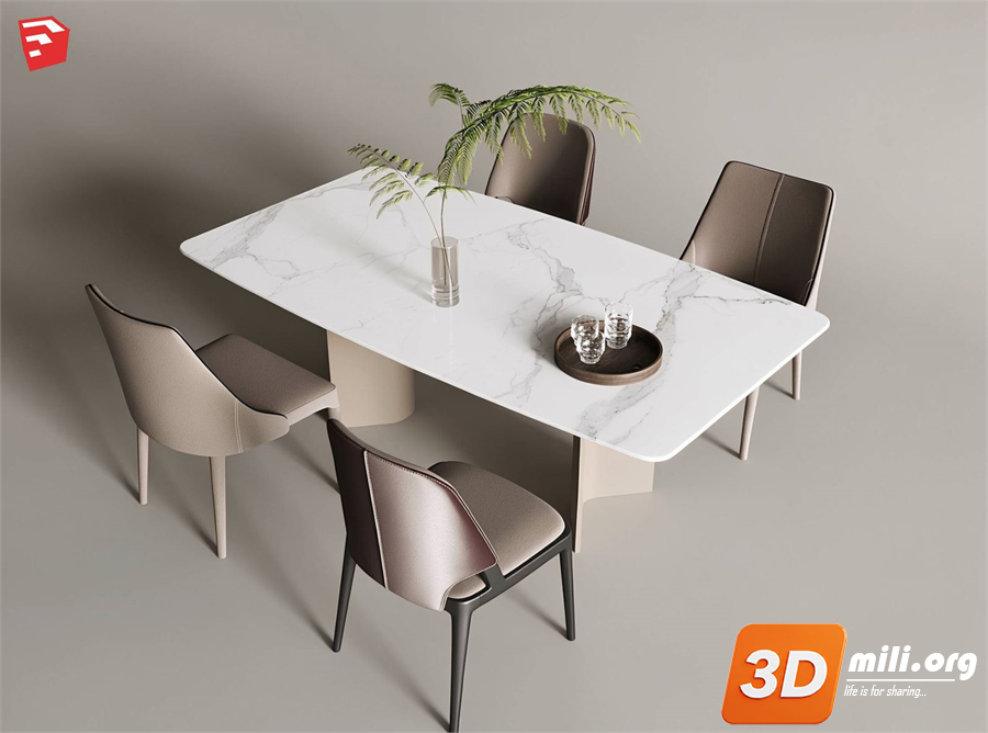 Dining Table Set Skp Files